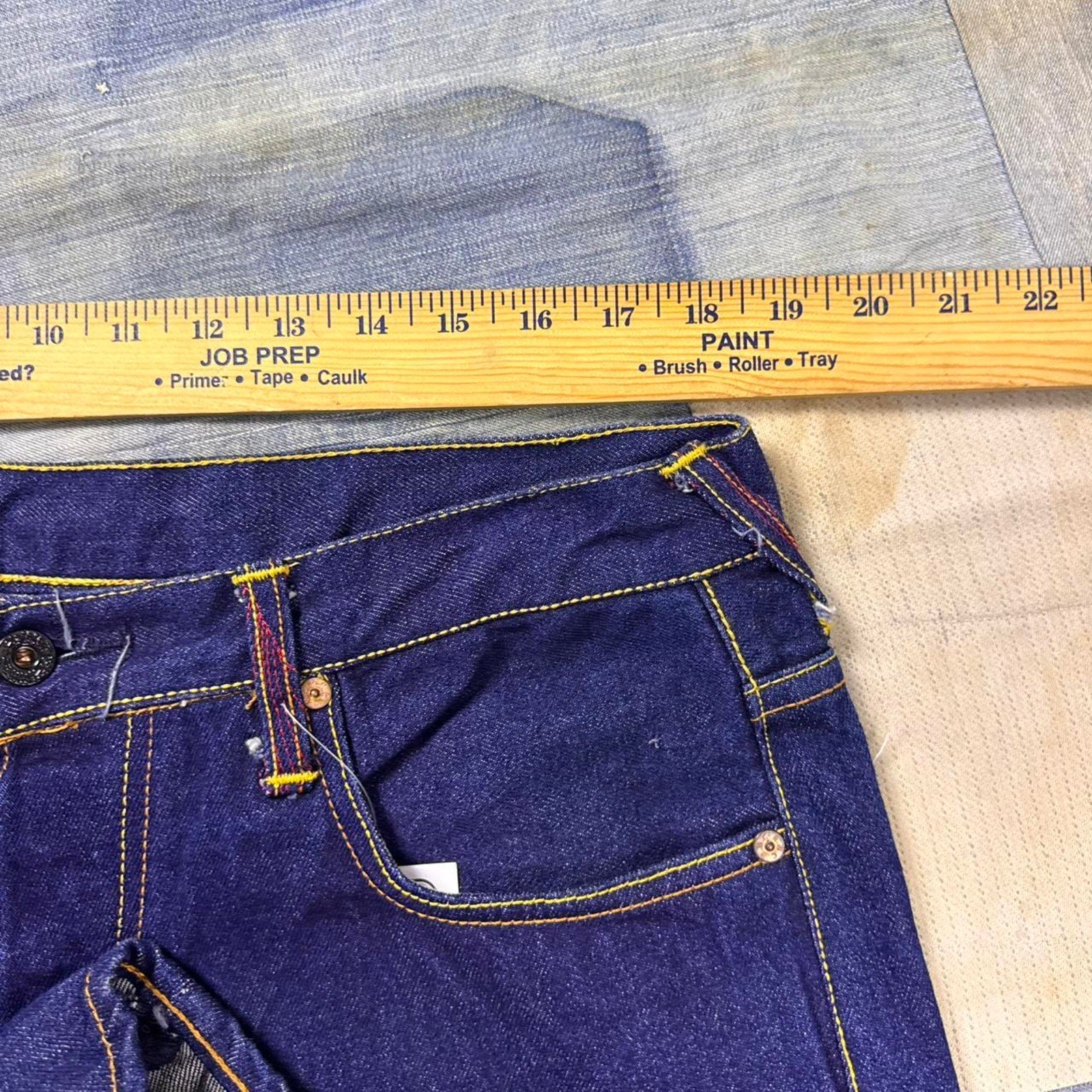 2000s Embroidered Baggy Red Monkey Jeans | 37x35