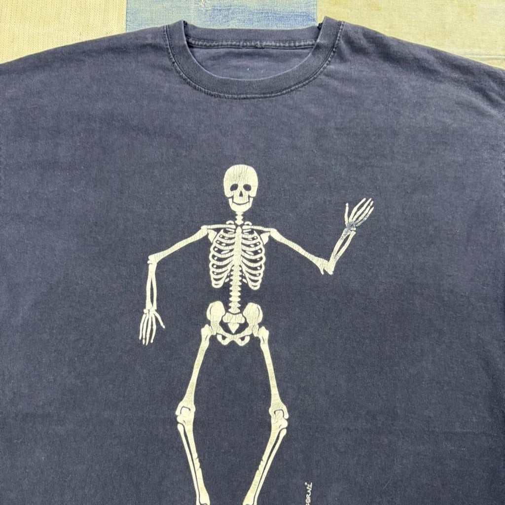 1990s Airborne Waving Skeleton Graphic Tee | XL