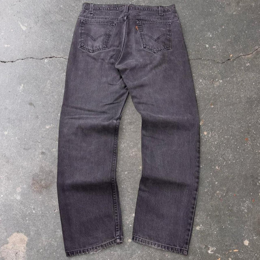 1990s Levi’s 505 Orange Tab Black Denim Jeans | 31x29