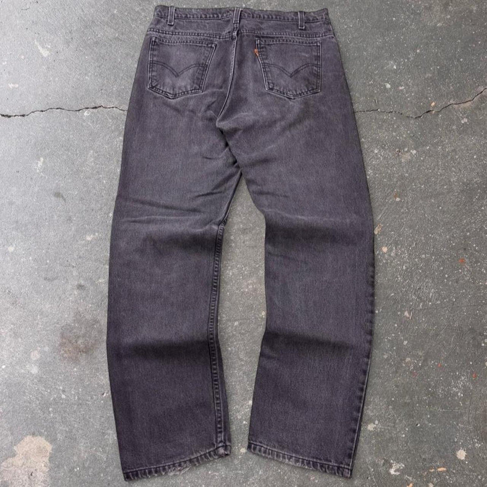 1990s Levi’s 505 Orange Tab Black Denim Jeans | 31x29