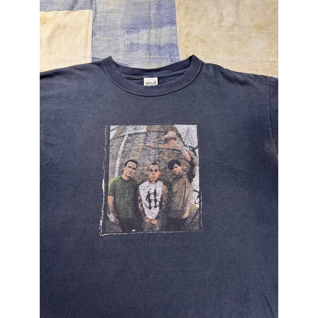 Blink-182 Band Photo Double Sided T Shirt Anvil Pop Punk Rock Tee Large