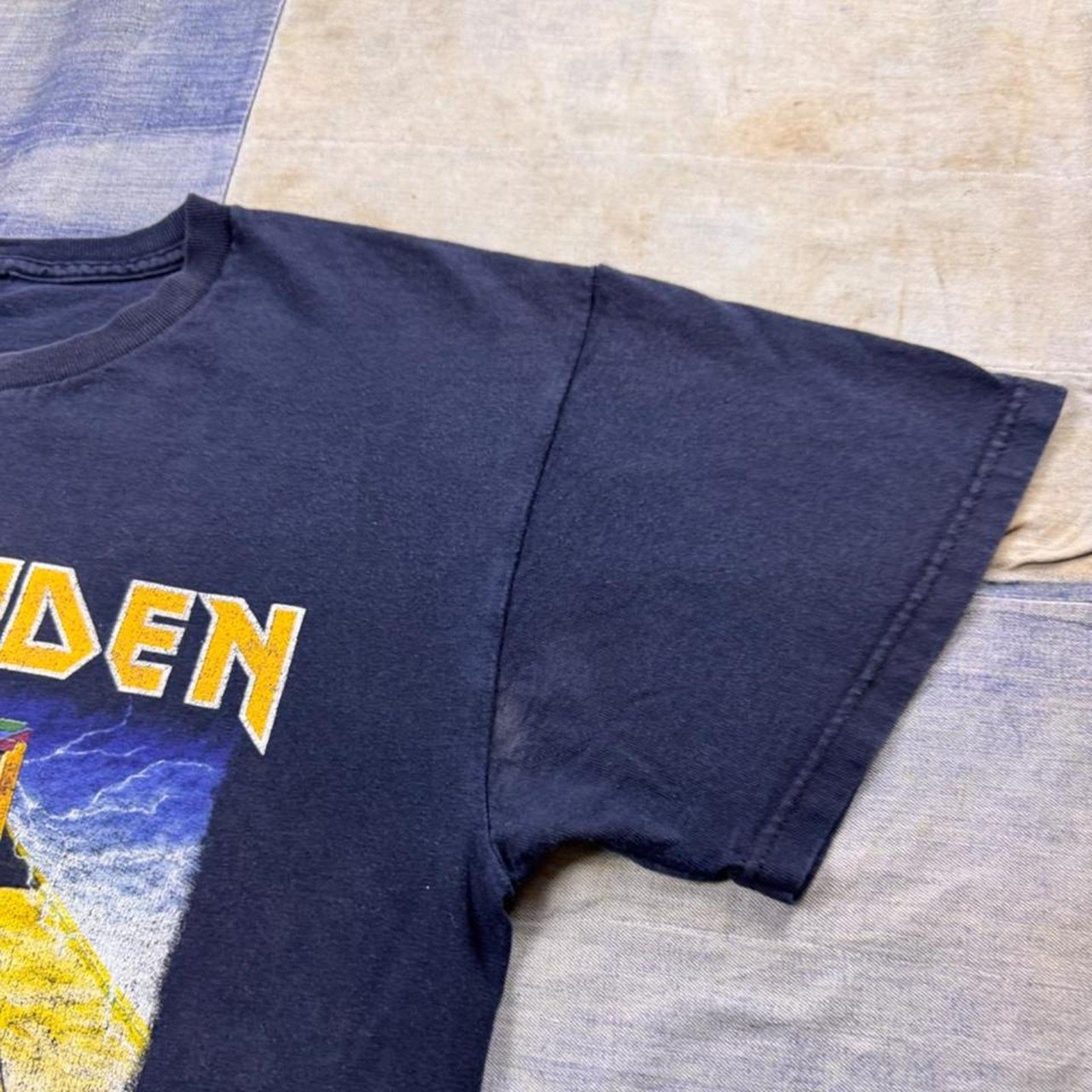 2003 Iron Maiden World Slavery Tour Powerslave Graphic Tee | Medium