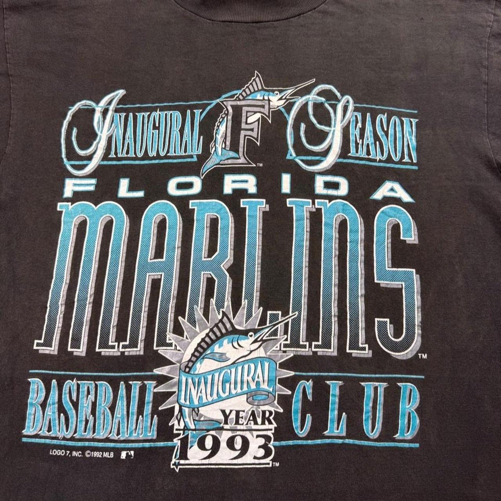 1993 Florida Marlins Inaugural Season Baseball Club Tee | Large