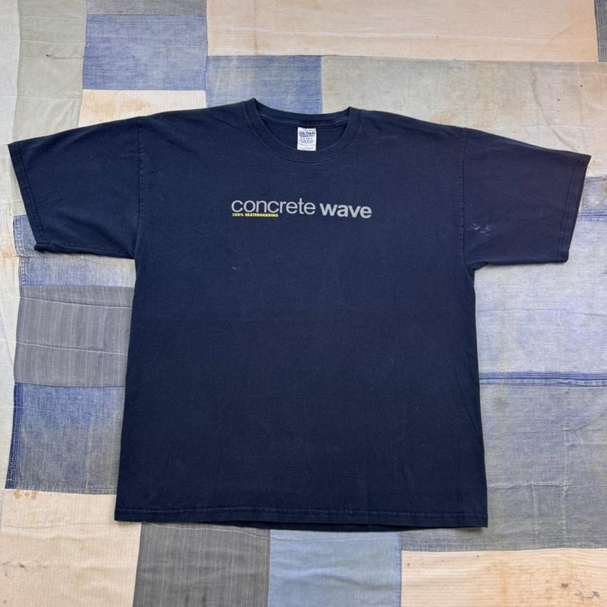 2000s Concrete Wave 100% Skateboarding Logo Tee | XL