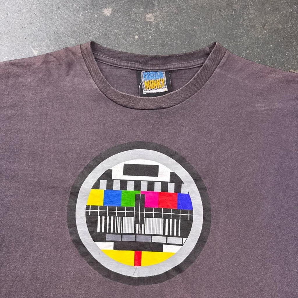 1990s Funky Monkey TV Test Pattern Graphic Tee | Large