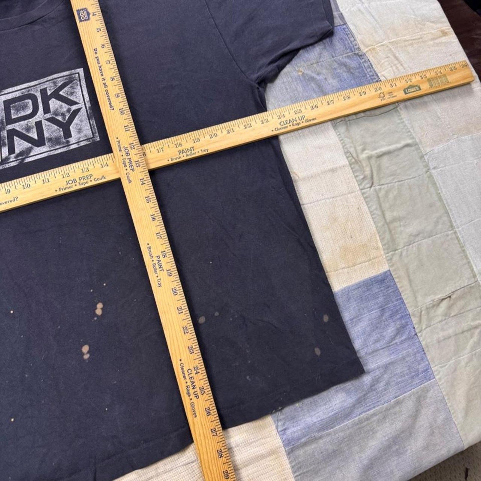 1990s DKNY Distressed Logo Graphic Tee | Medium