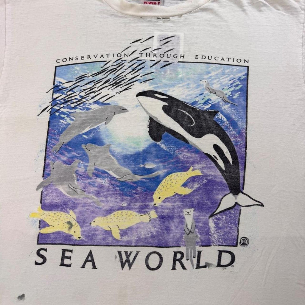 1990s SeaWorld Orca Conservation Graphic Tee | XL