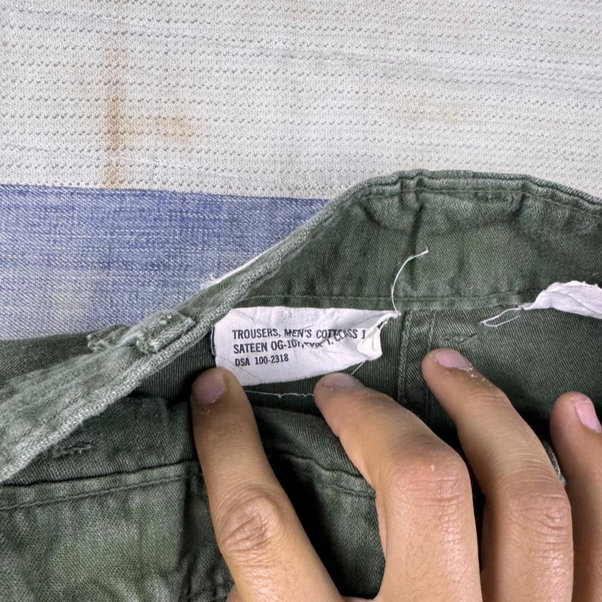 1966 US Army OG-107 Cotton Sateen Baker Pants | 29 x 28.5