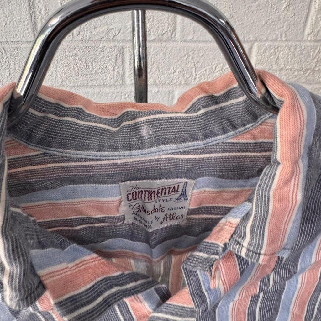1950s Glendale Rayon Striped Shirt | S
