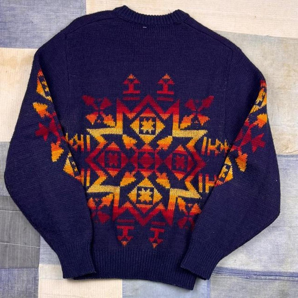 1980s Pendleton High Grade Western Wear Wool Southwestern Sweater | Medium