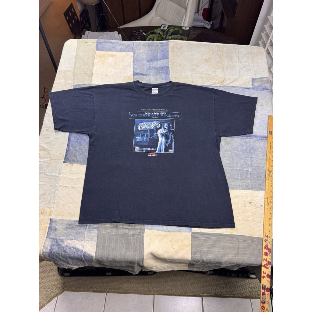 Benny Blanco Waterfront Rackets Album T Shirt XXL Gildan Rap Hip Hop Promo VTG