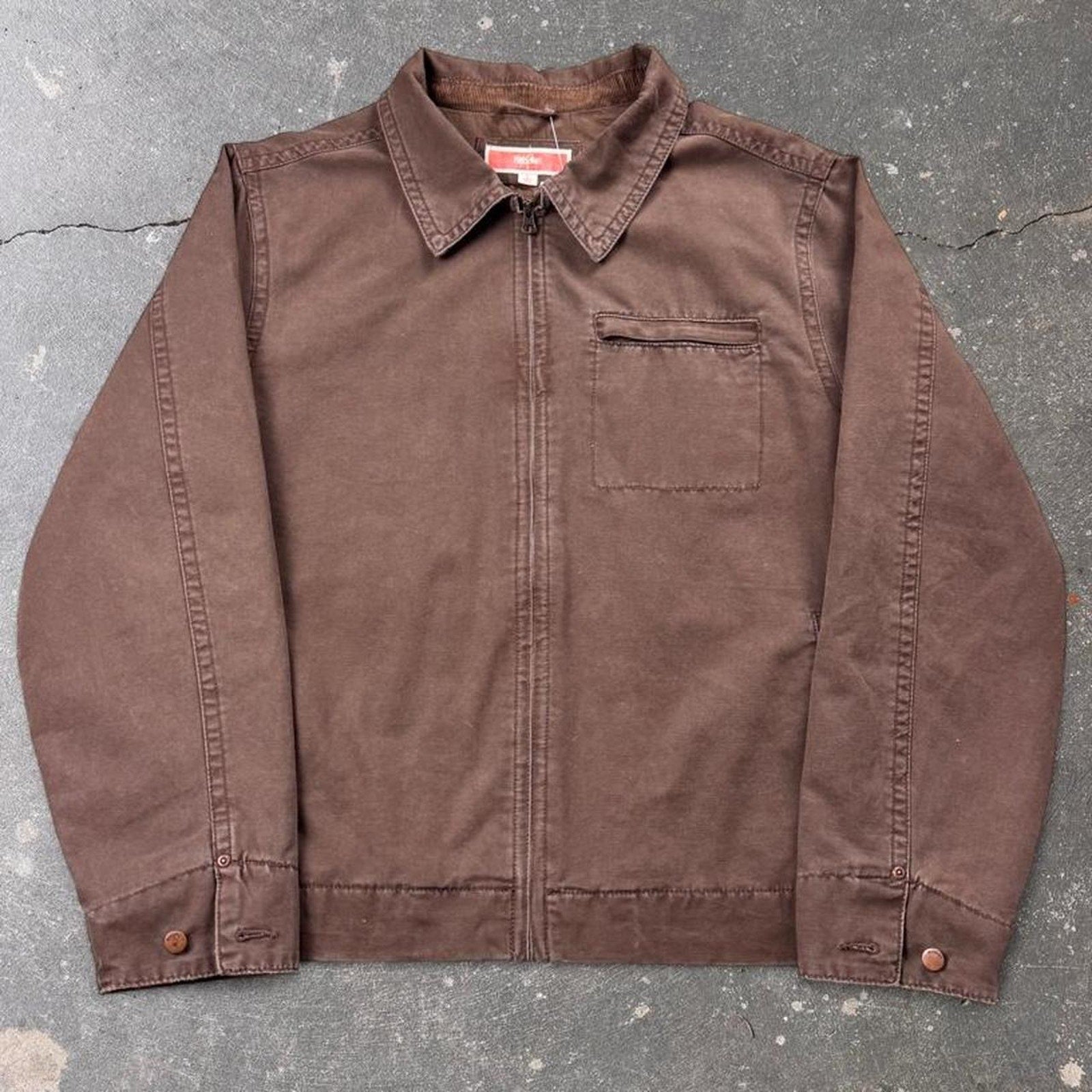 1990s Mossimo Brown Canvas Workwear Jacket | XL