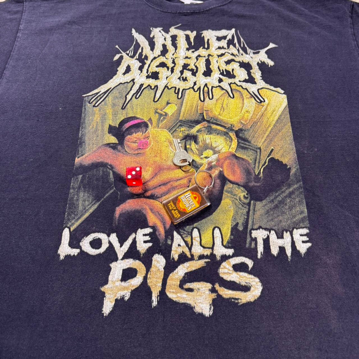 2000s Vile Disgust Metal Love All The Pigs Band Tee | XL