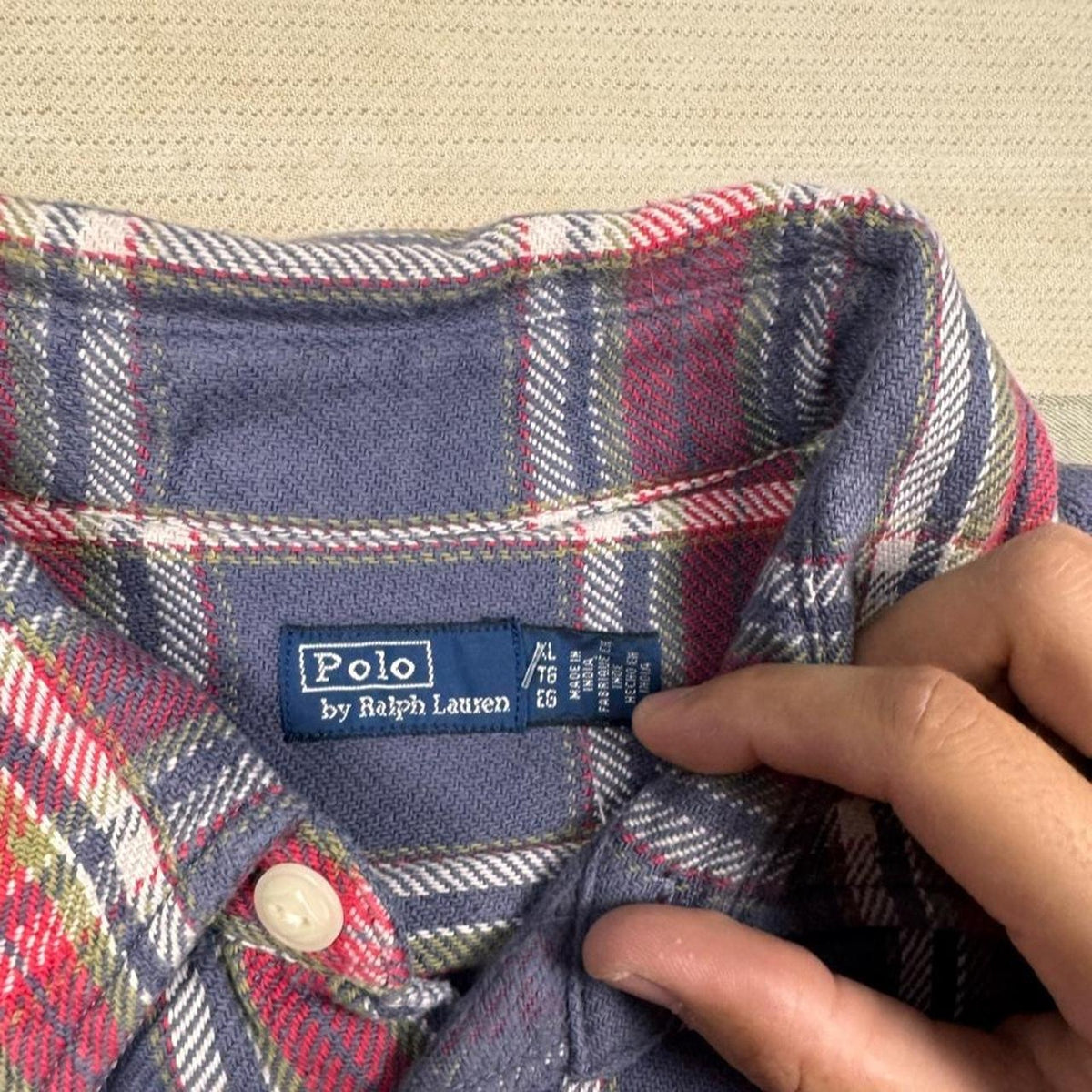 1990s Polo Ralph Lauren Plaid Flannel Shirt | XL