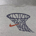 1990s Nike Swoosh Basketball Hoop Graphic Tee Made in USA | XL