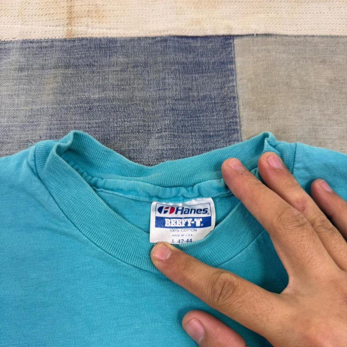 1980s L.L.Bean Scenic Mountain Lake Graphic Tee Hanes Beefy-T USA | Large