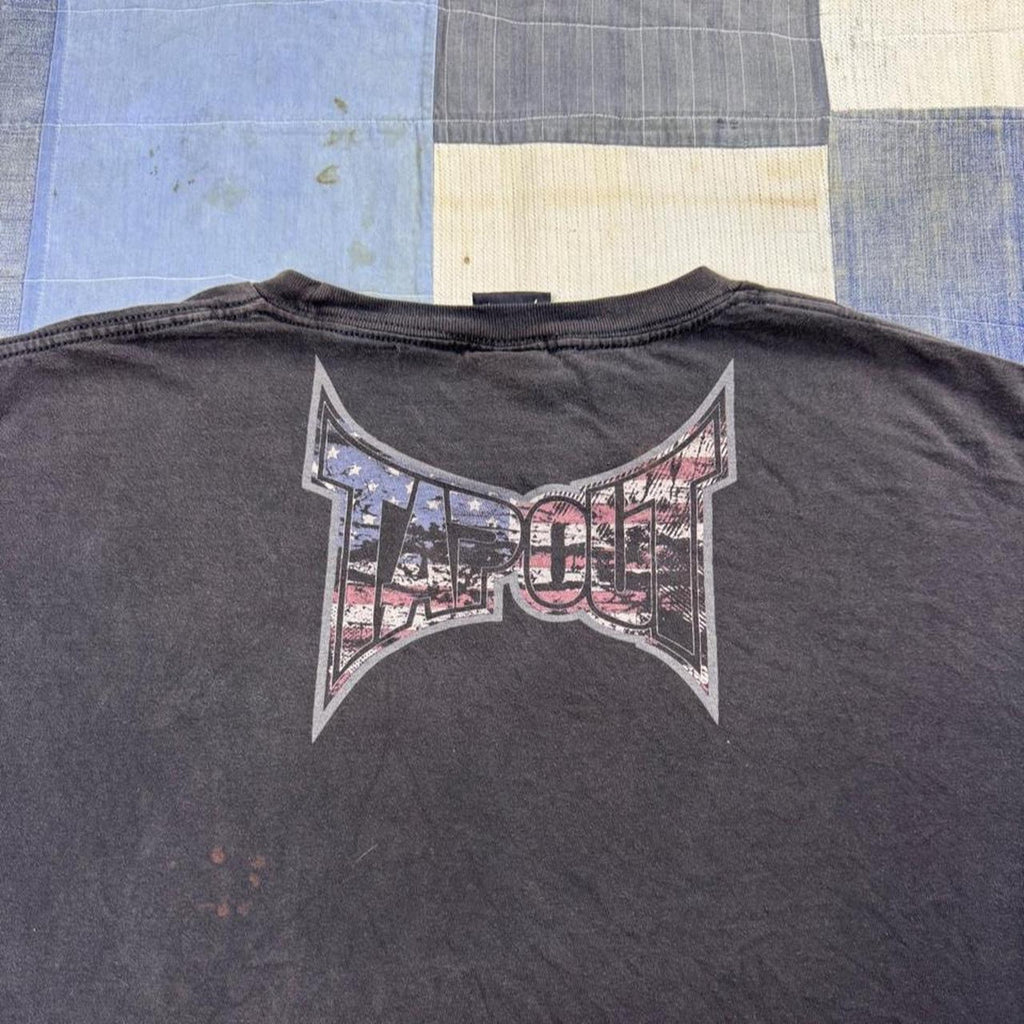 2000s Tapout American Flag Declaration Graphic Tee | 2XL