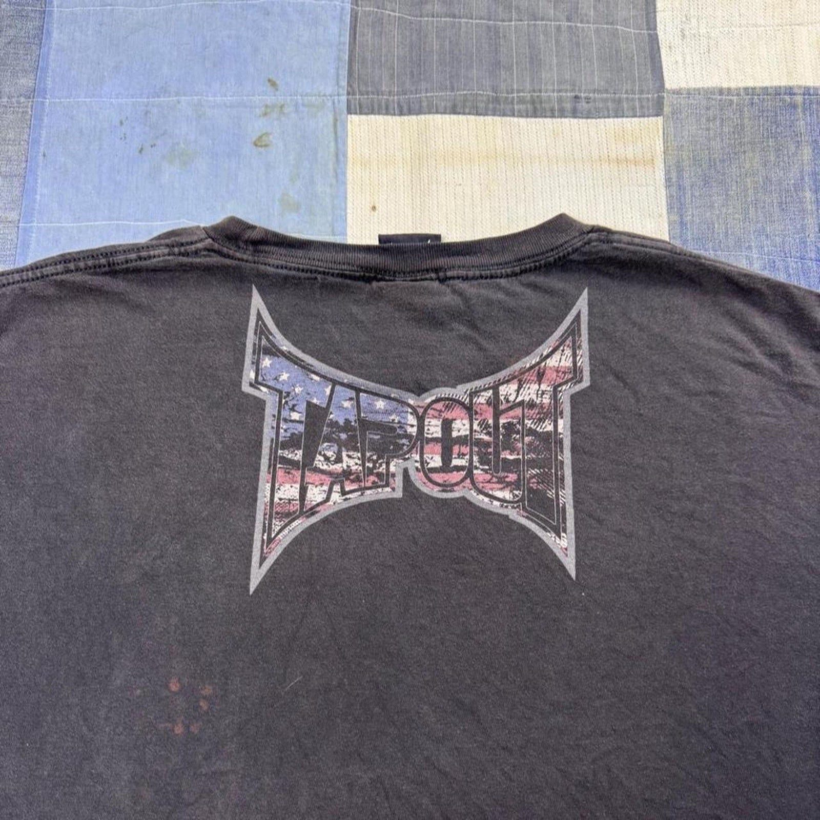 2000s Tapout American Flag Declaration Graphic Tee | 2XL