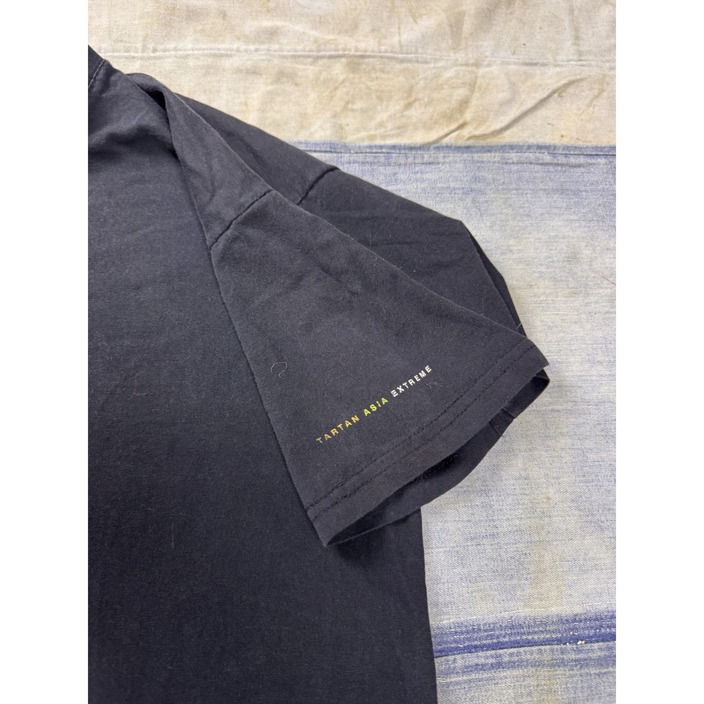 Vintage Oldboy Graphic T Shirt Tartan Asia Movie Promo Black Single Stitch SZ M