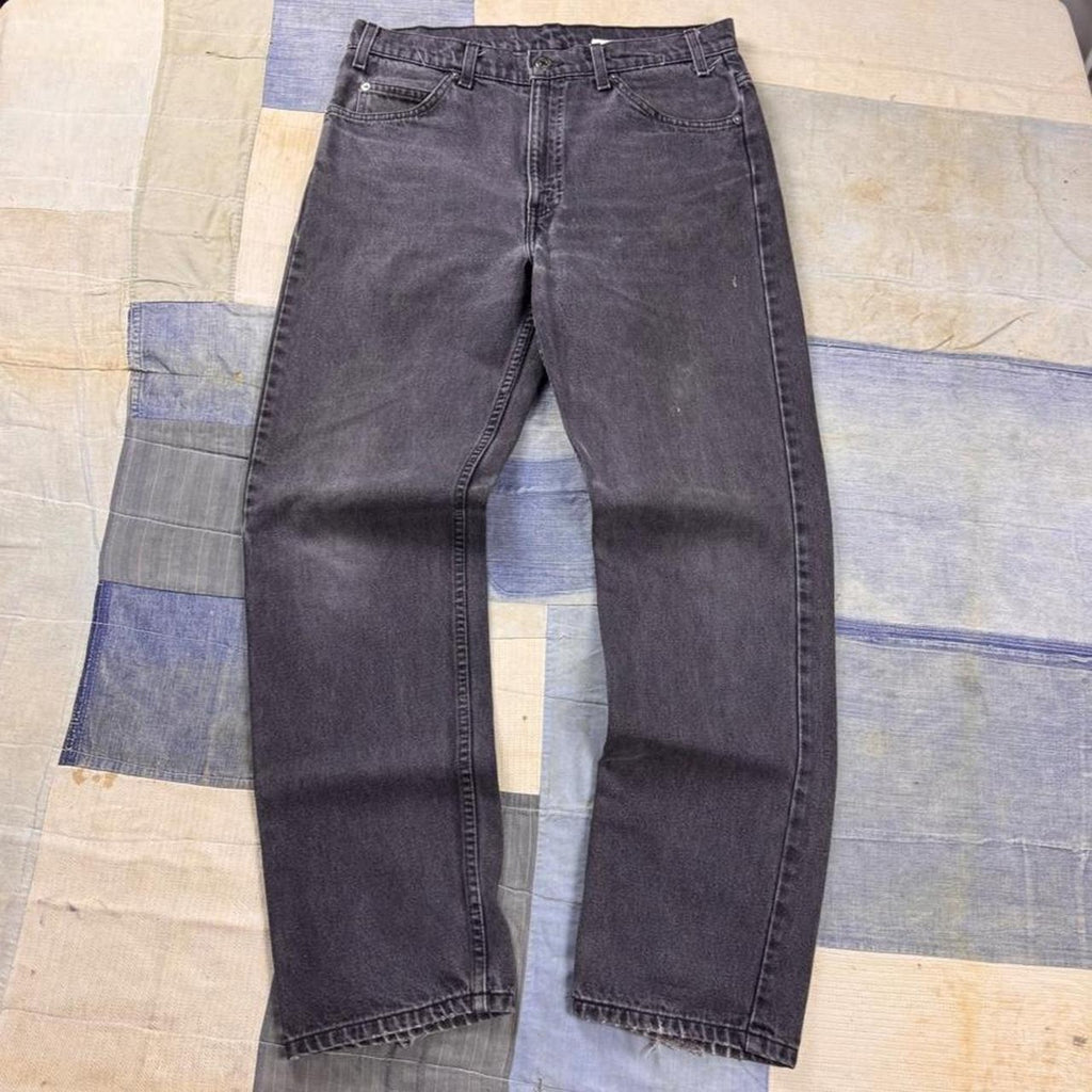 1990s Levi’s 505 Orange Tab Black Denim Jeans | 31x29