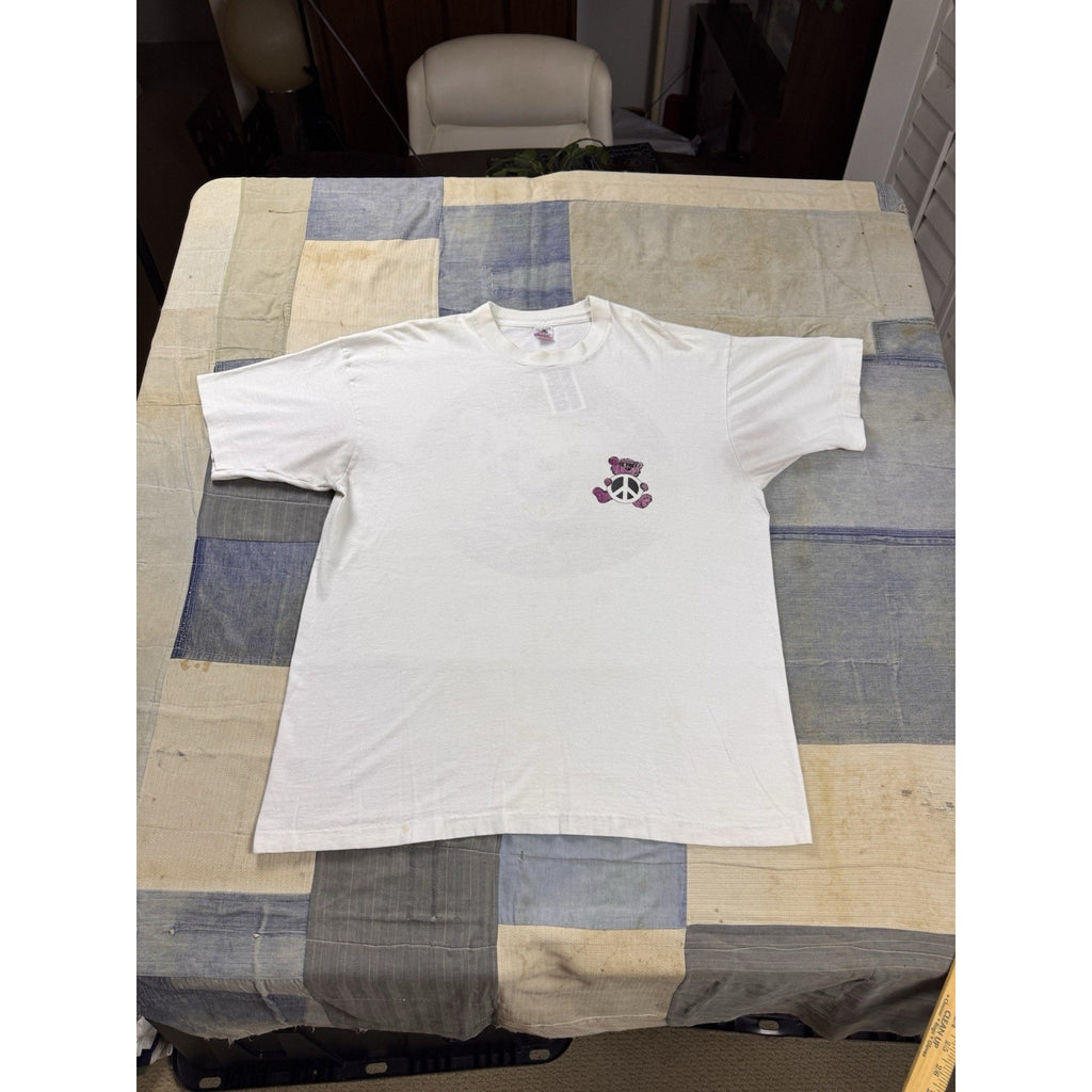 Vintage Grateful Dead Bear Skull Double Sided T Shirt Fruit Of The Loom XL USA