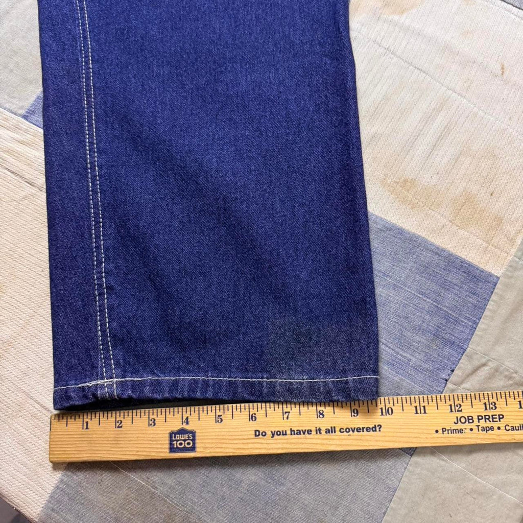 2000s Vintage wide leg Players 69 navy denim carpenter pants | 38x33