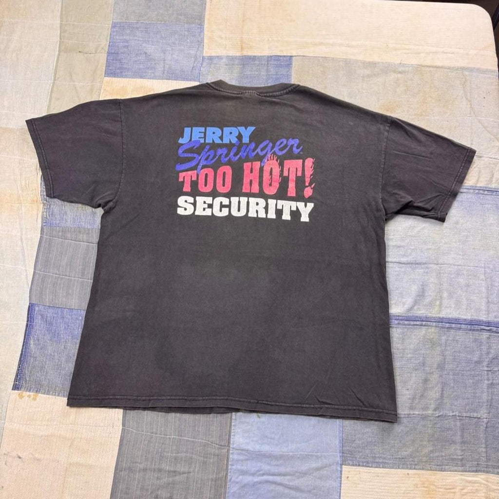 1990s Jerry Springer “Too Hot! Security” Staff Tee | XL