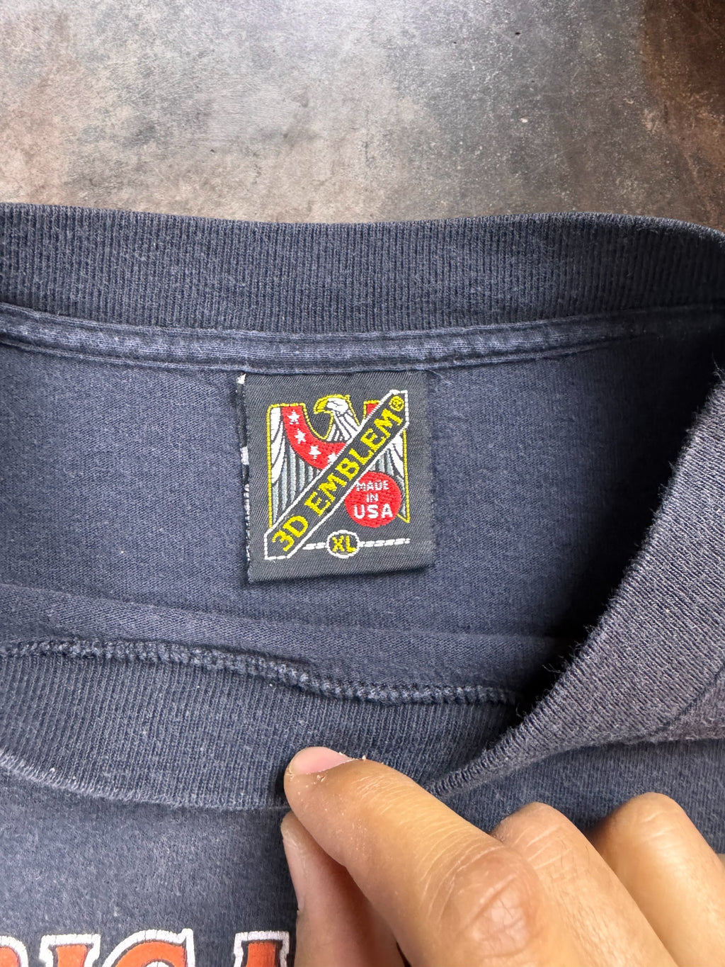 1990s American Biker 3D Emblem Black Shirt | XL