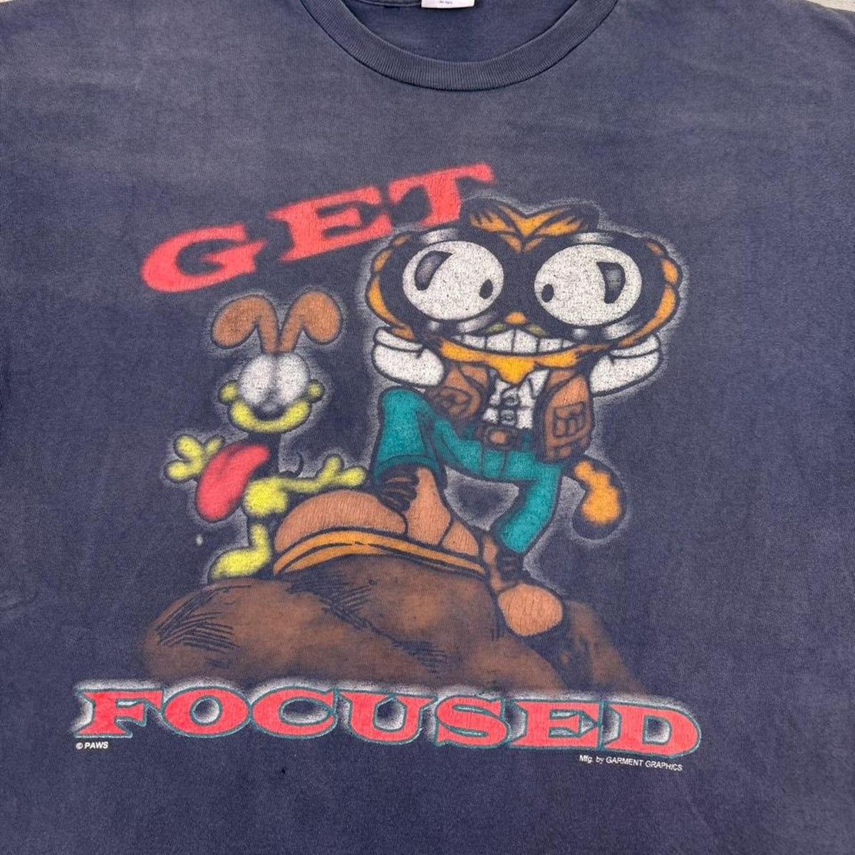 1990s Get Focused Cartoon Graphic Tee Garment Graphics | Extra Large