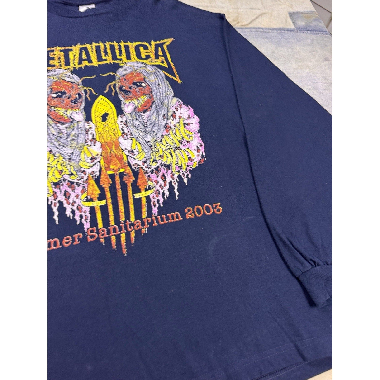Metallica Summer Sanitarium 2003 Tour Long Sleeve Shirt Linkin Park 2XL Y2K