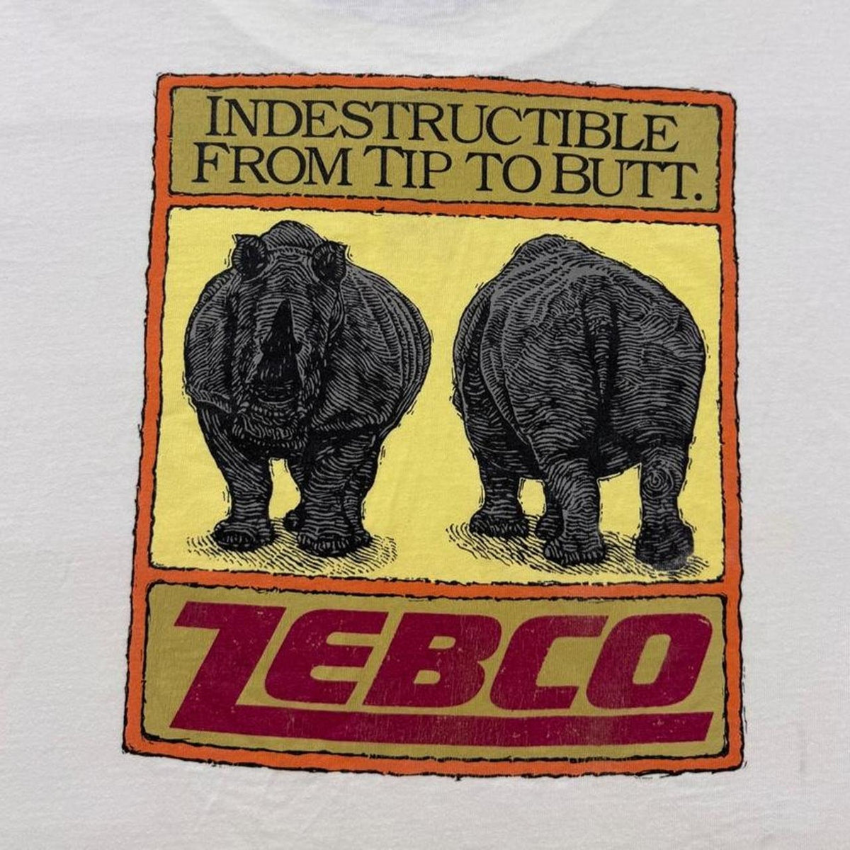 1990s Zebco Rhino Rods Tip to Butt Single Stitch Tee | XL