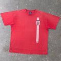 2000s Admiral England World Class Three Lions Soccer Tee Red | XL