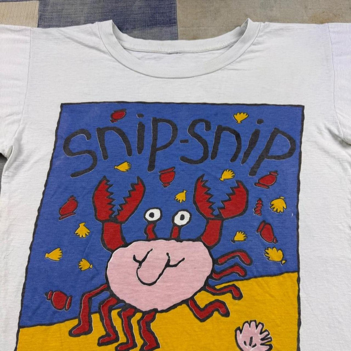 1990s Snip-Snip Crab Cartoon Graphic Tee | Small