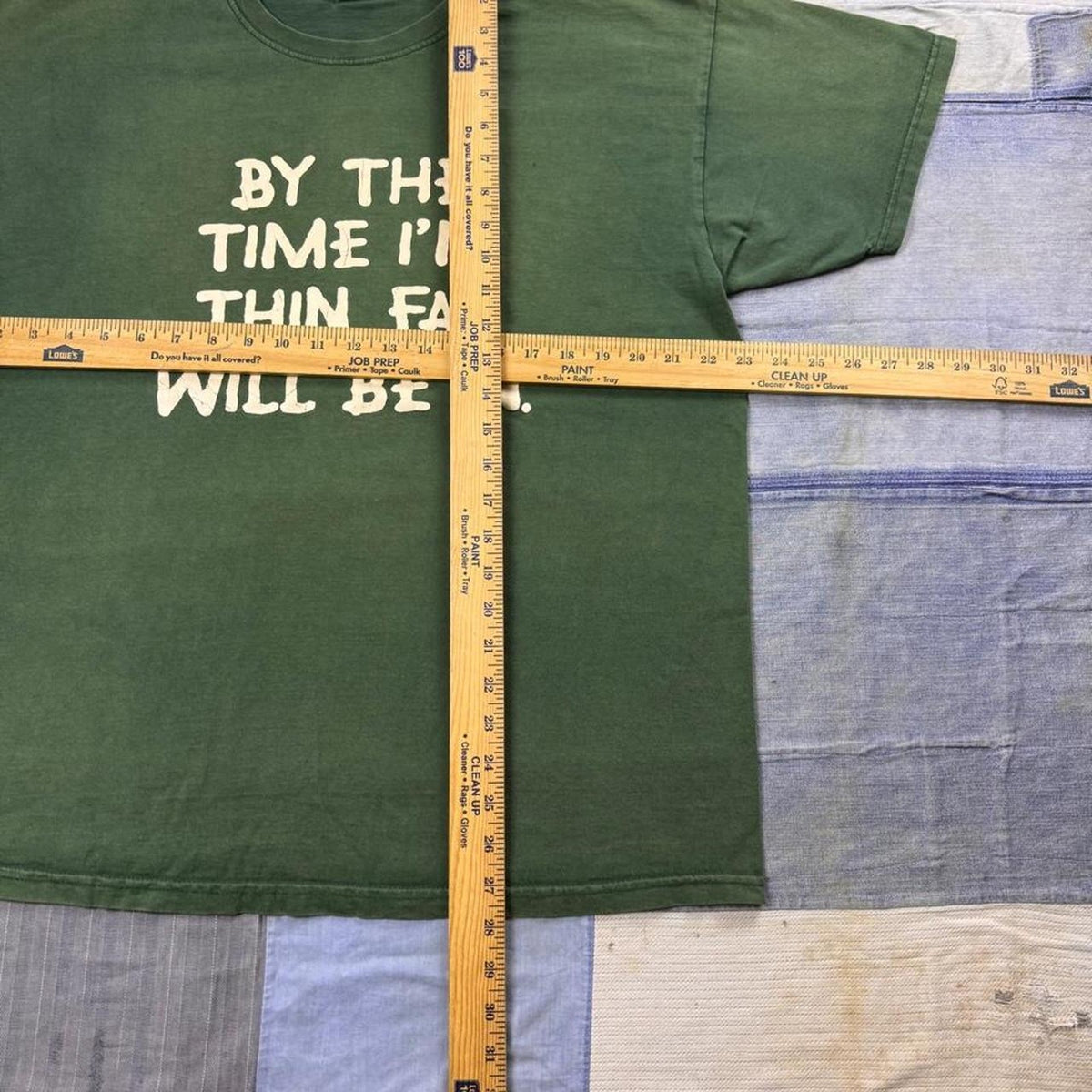 1990s By the Time I'm Thin Fat Will Be In Novelty Tee | XL