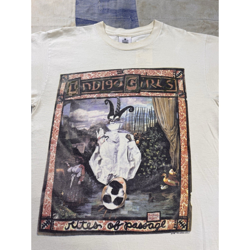 Vintage 1990s Indigo Girls Rites Of Passage Tour Band T Shirt USA Lee Large L