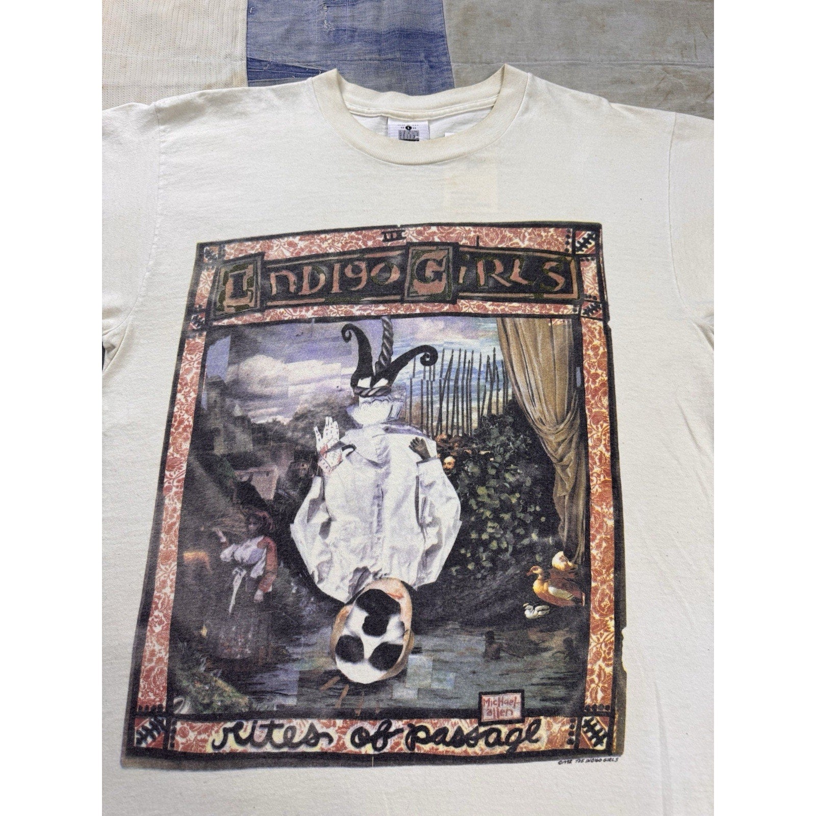 Vintage 1990s Indigo Girls Rites Of Passage Tour Band T Shirt USA Lee Large L