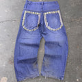 2000s Sport Embroidered Baggy Denim Jeans | 32x27