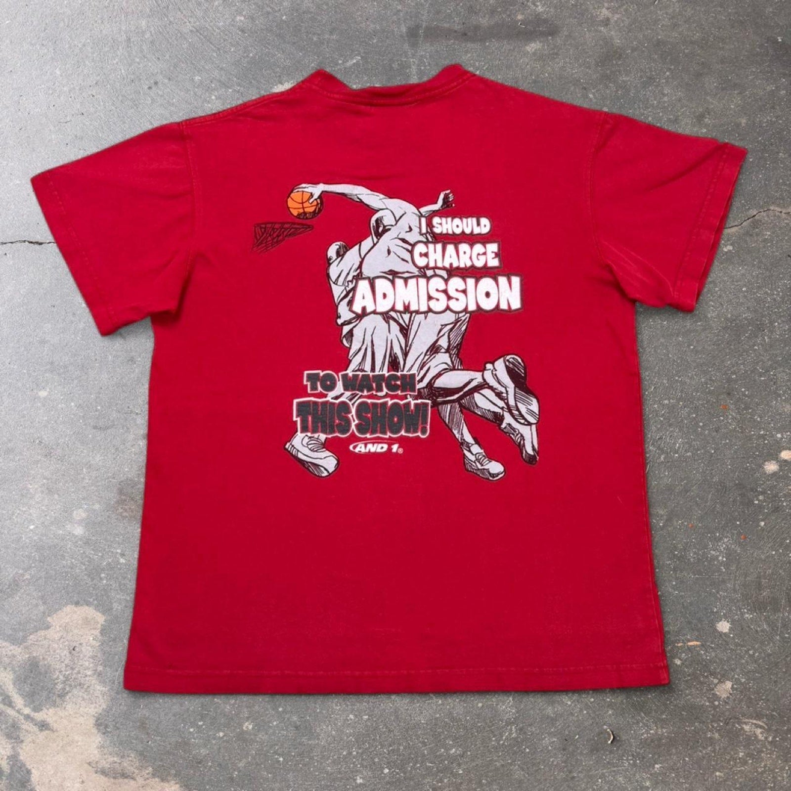 1990s Women’s Red vintage AND1 basketball tee | medium