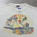 1990s Frog Painting Cat Art Graphic Tee | XL