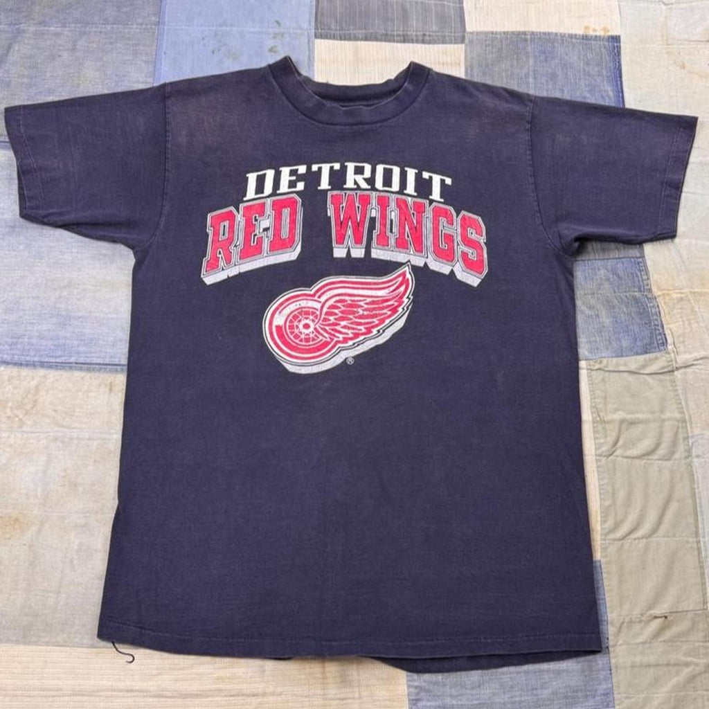 1990s Detroit Red Wings Logo NHL Hockey Tee | XL