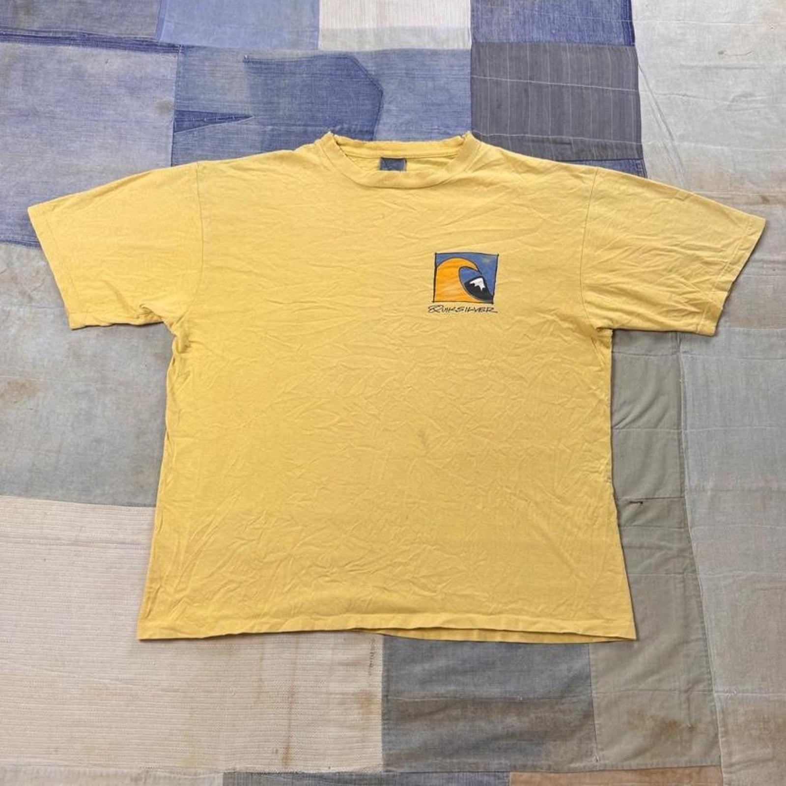 1990s Quiksilver Wave Logo Double-Sided Surf Tee | Medium