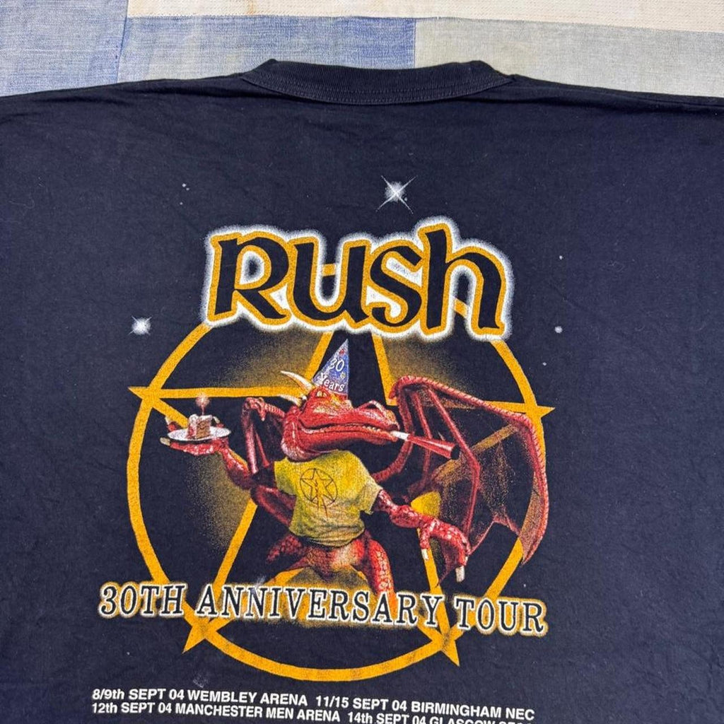 2004 Rush 30th Anniversary Tour Double Sided Band Tee | Extra Large