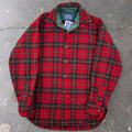 1970s Pendleton Red Green Tartan Plaid Pure Virgin Wool Shirt Made in USA | Medium