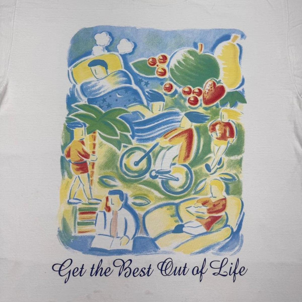1990s Get the Best Out of Life Wellness Art Tee | XL