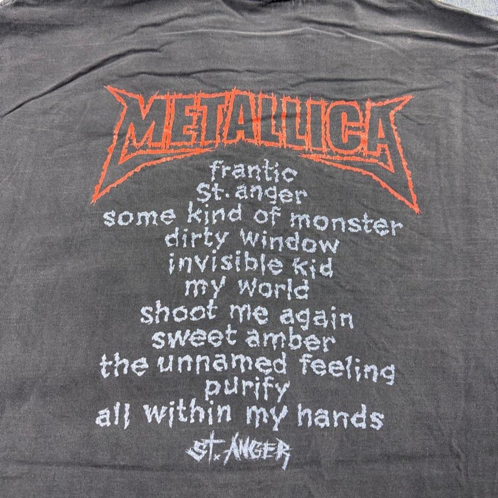 2003 Metallica St. Anger Tracklist Tee | Small