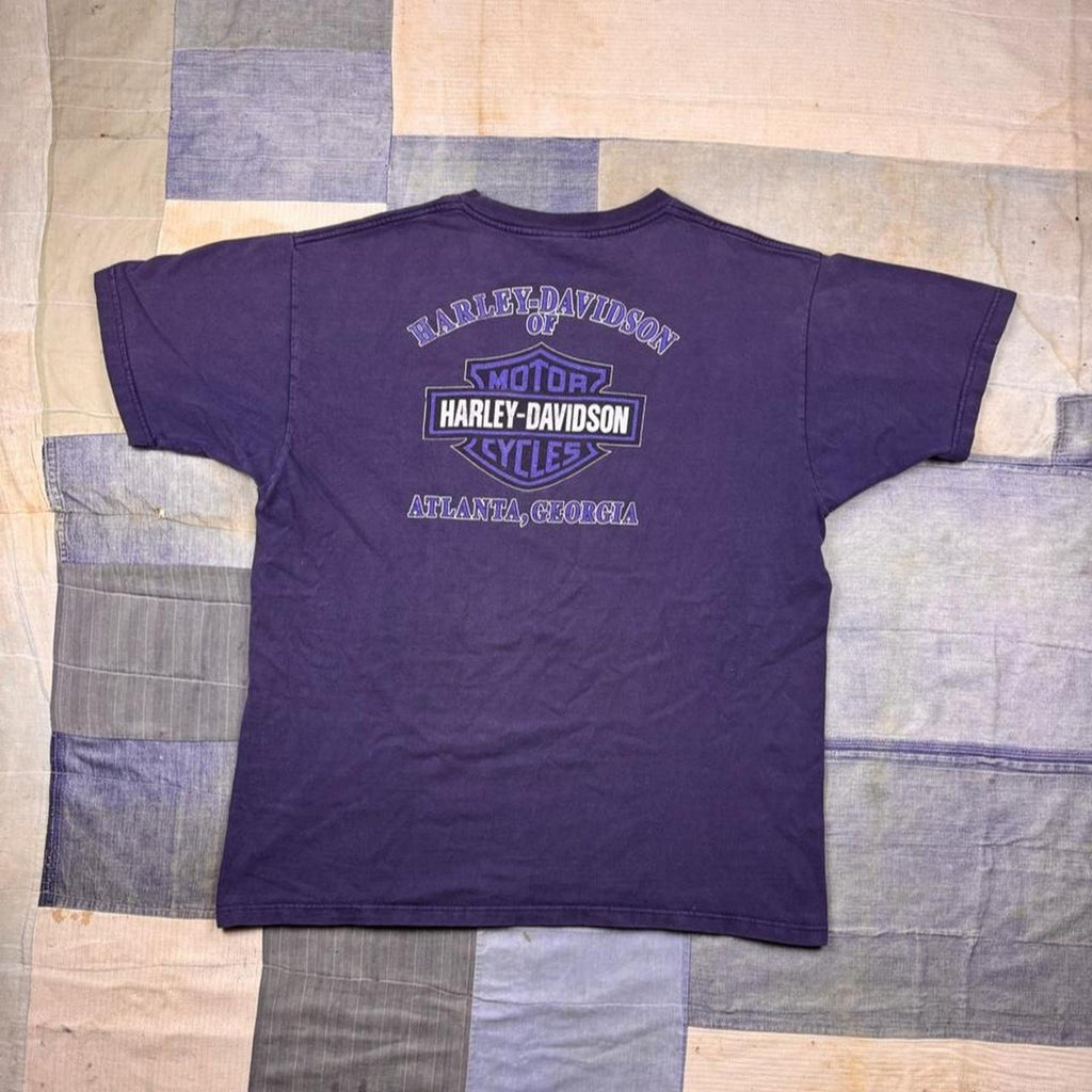 2000s Harley-Davidson Wolf Avoid Civilization Graphic Tee Atlanta Georgia | XL