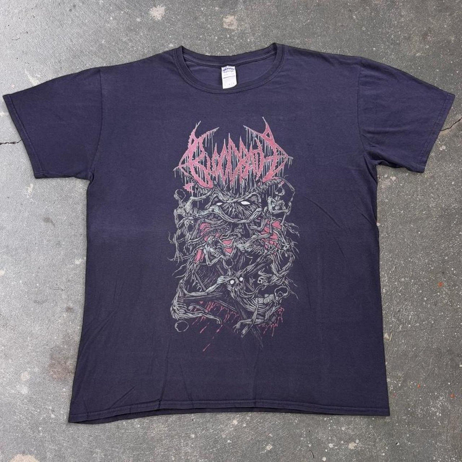 2000s Bloodbath Swedish Death Metal Skeleton Graphic Tee | Large