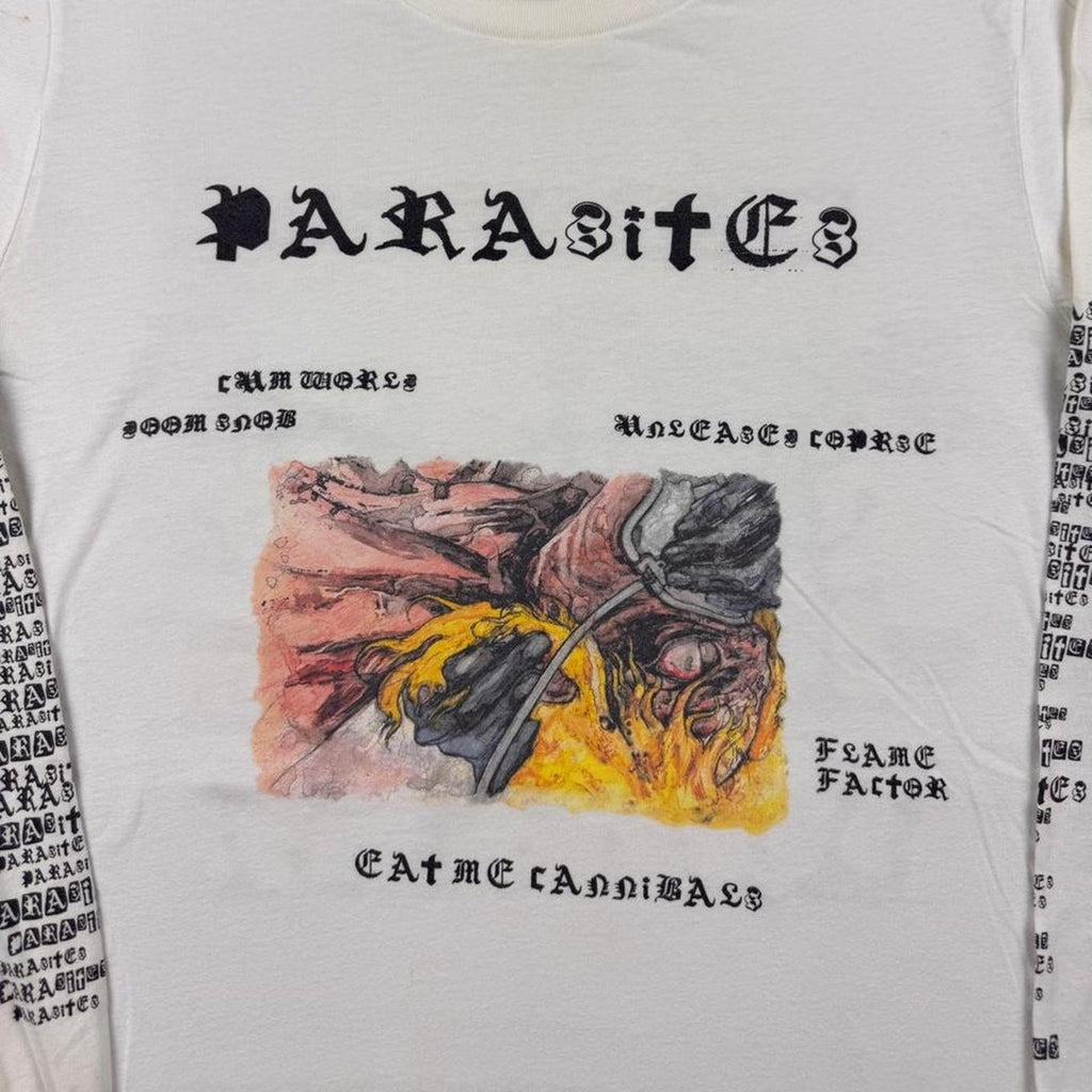2020s Parasites Eat Me Cannibals Graphic Long Sleeve Tee | Medium