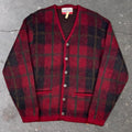 1960s Jantzen Plaid Mohair Cardigan | S