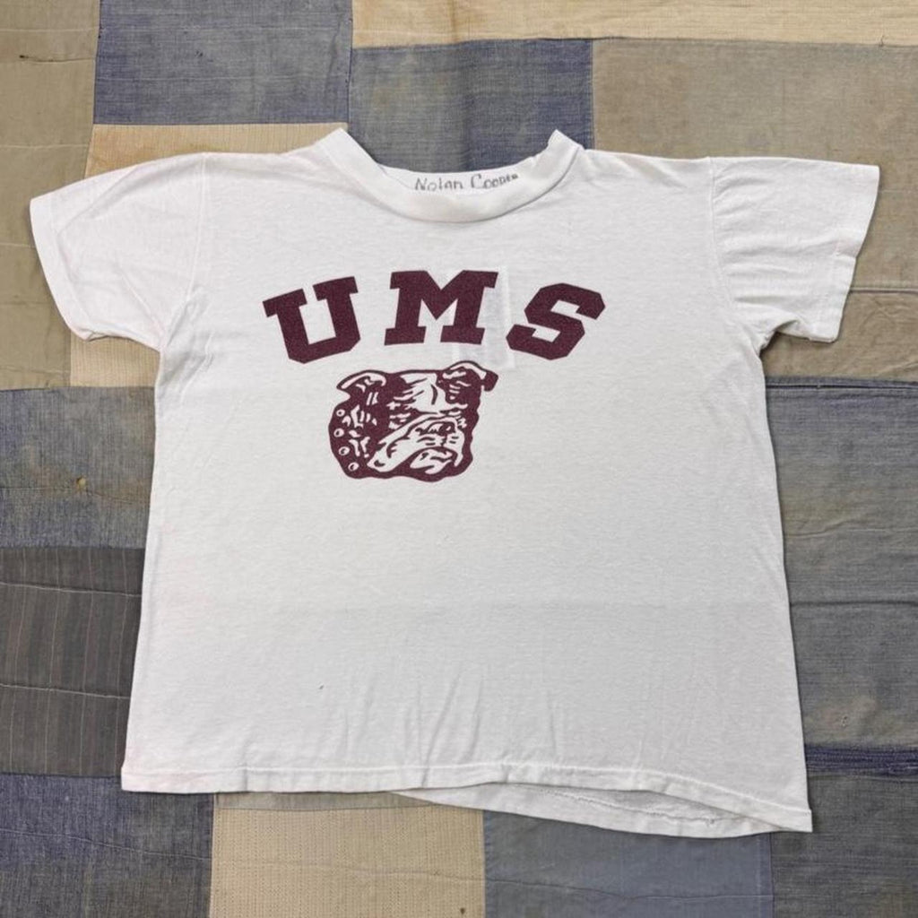 1980s UMS Bulldogs Champion Blue Bar Tee | Medium